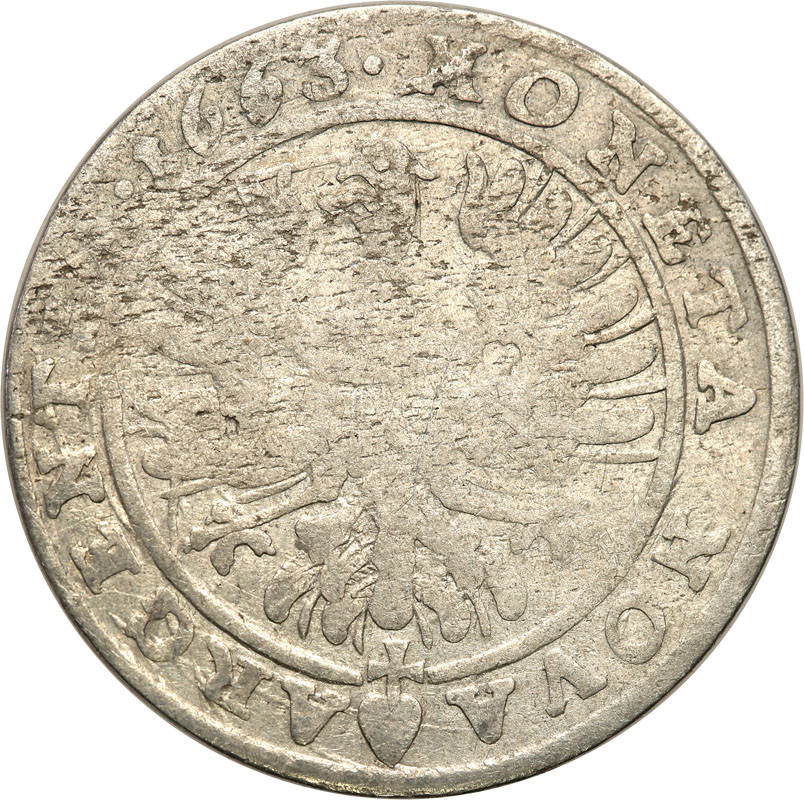 Śląsk, ks. legnicko-brzesko-wołowskie - Christian Wołowski (1639-1673). 15 krajcarów 1663, Brzeg